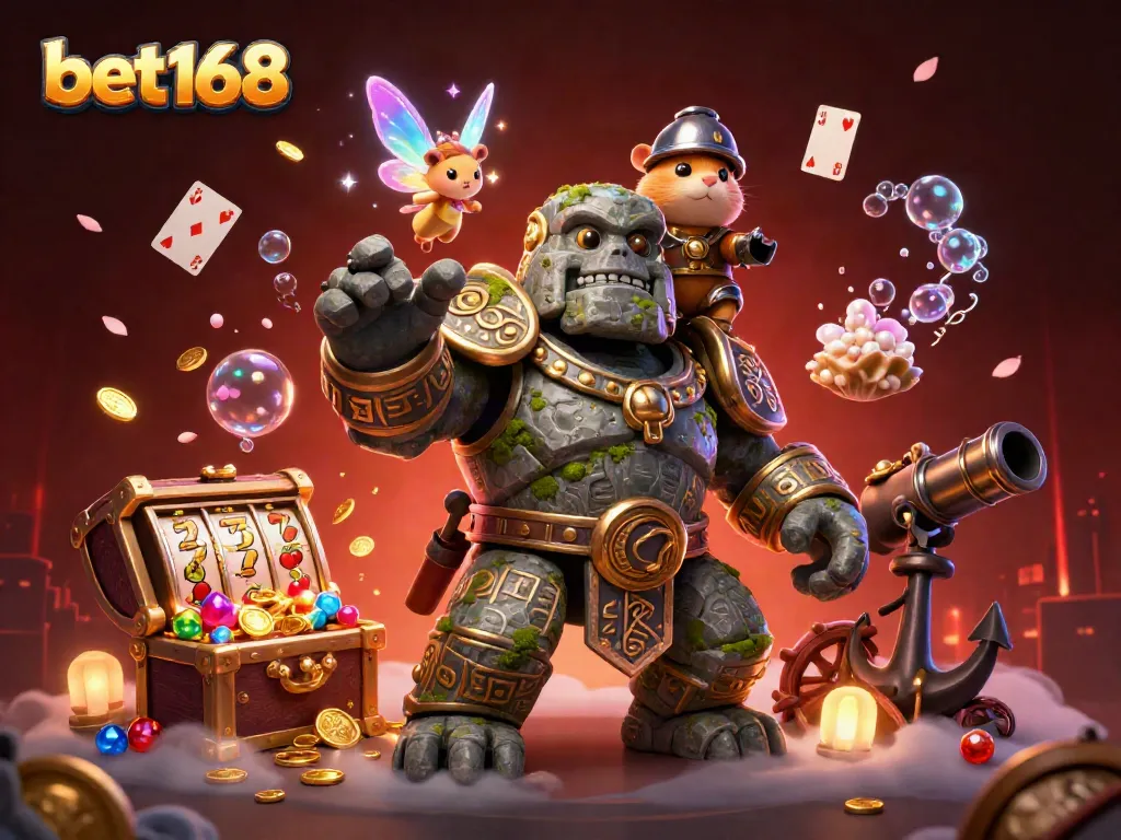 Experience thrilling action with bet168's dynamic gaming elements and vibrant characters in a magical world.