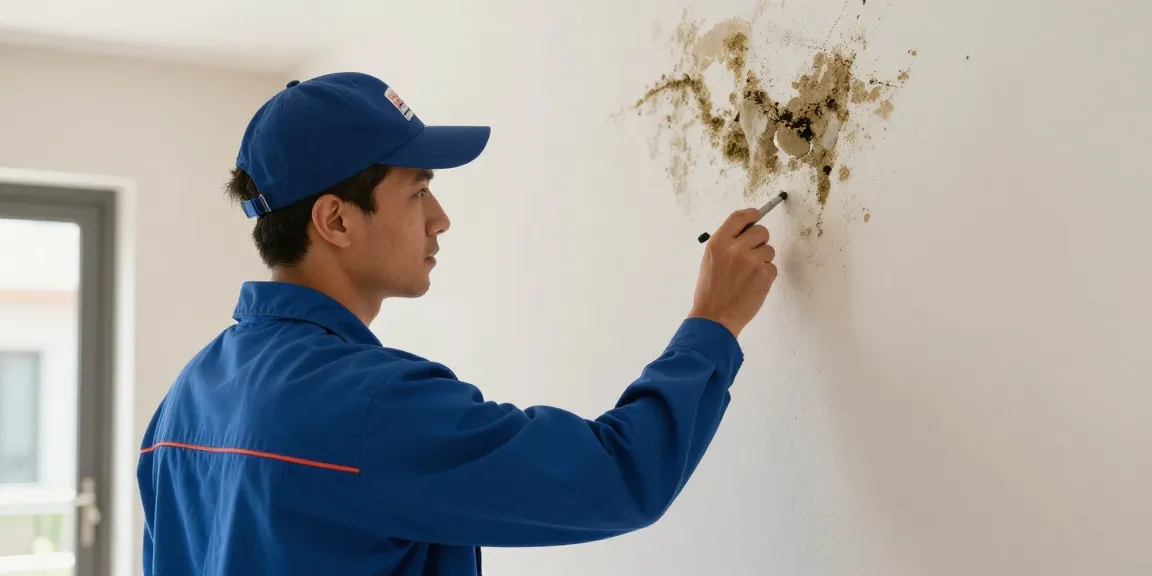 Experto en quitar moho en Barcelona revisando una pared afectada por humedad, servicio local confiable.