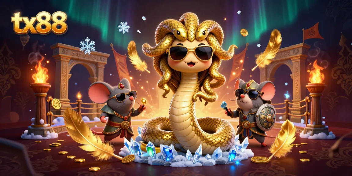 Engage with tx88's lively casino scene featuring Medusa, a warrior mouse, and rich gambling elements.