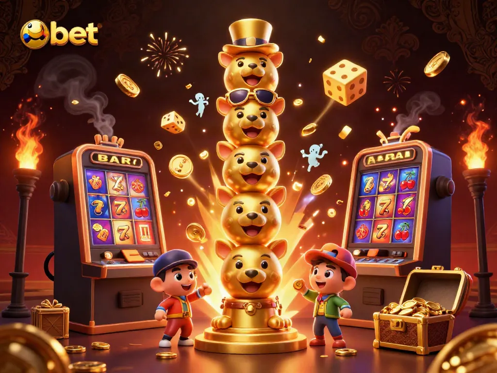 Experience nbet's vibrant casino excitement with a lively 3D illustration showcasing dynamic elements