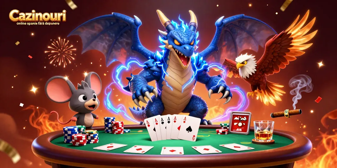 Experience thrilling gaming with Cazinouri online spania fără depunere featuring vibrant characters and casino elements.