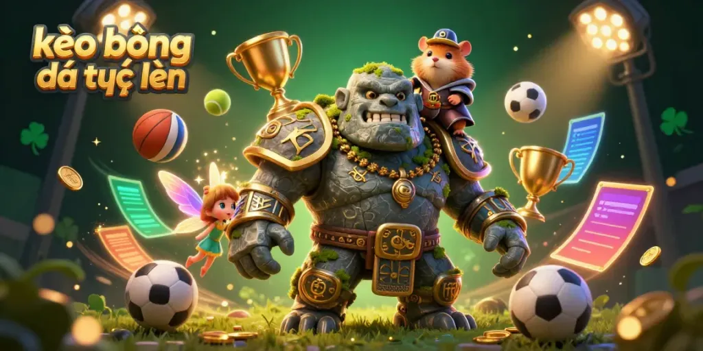 Experience thrilling kèo bóng đá trực tuyến with dynamic scenes of guardians and sports elements in action.