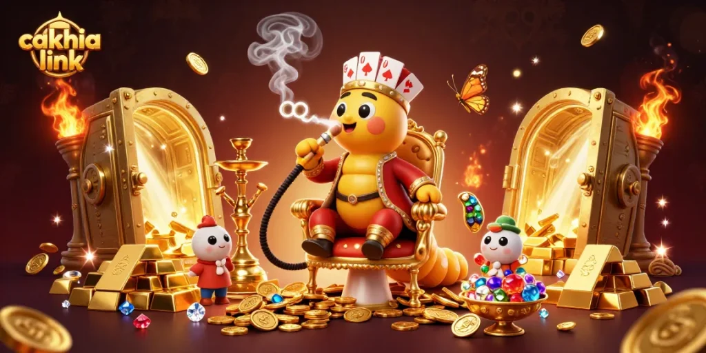 Experience the cakhia link action with vibrant 3D characters and dazzling casino elements.