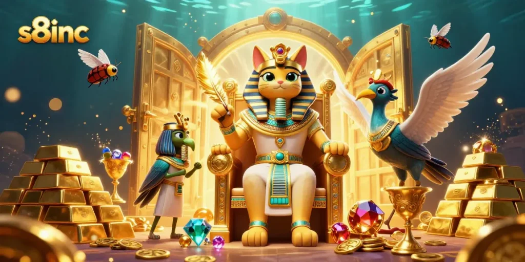 Experience thrilling gaming action at s8inc with a vibrant underwater casino scene filled with treasure.