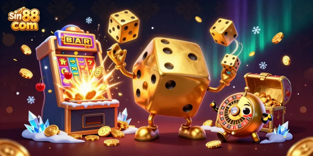 Experience the excitement of sin 88 com with our colorful casino game lobby and thrilling dice golem!