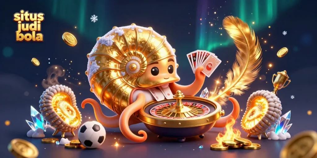 Gambarkan situs judi bola dengan lampu dan uang yang bergoyang, menyoroti pengalaman taruhan menarik.
