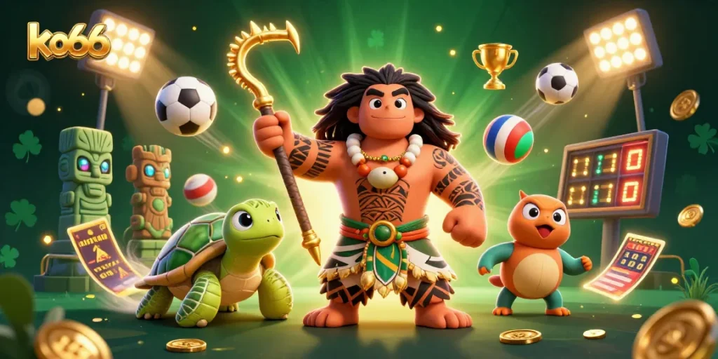 Bet on thrilling games with ko66 as the Polynesian demigod embarks on a winning adventure!